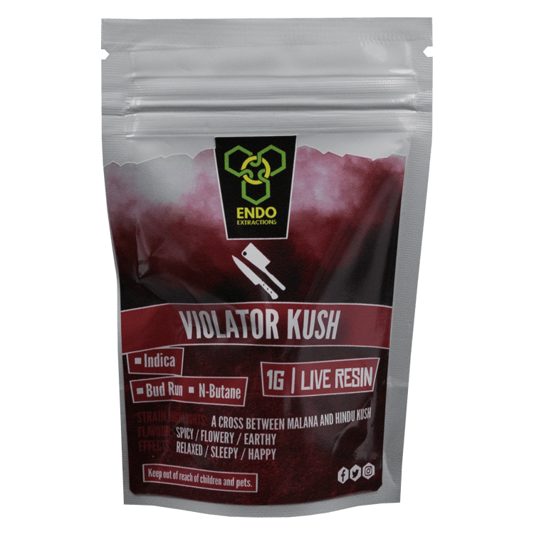 Endo Extractions – Live Resin – Violator Kush 1g | OG Extracts Canada Endo Extractions – Live Resin – Violator Kush 1g | OG Extracts Canada