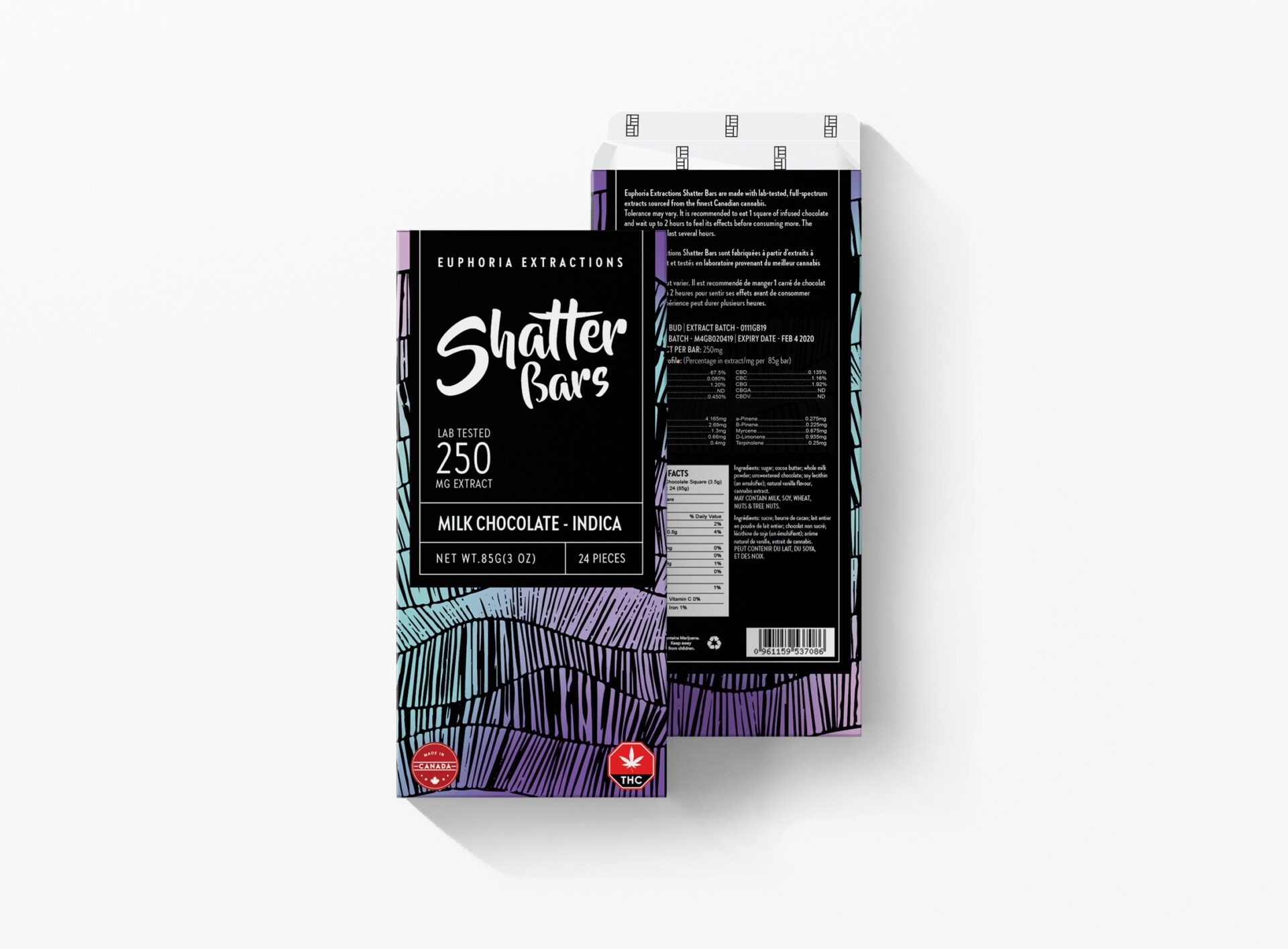 Euphoria Extractions – 500mg Shatter Bar – Milk Chocolate (Sativa) | OG Extracts Canada Euphoria Extractions – 500mg Shatter Bar – Milk Chocolate (Sativa) | OG Extracts Canada