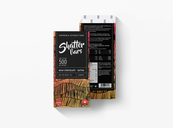 Euphoria Extractions – 500mg Shatter Bar – Milk Chocolate (Sativa) | OG Extracts Canada