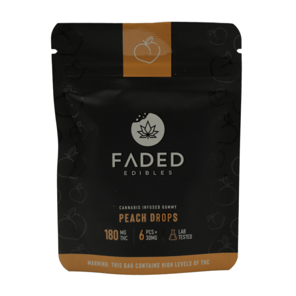 Faded Edibles – Peach Drops – 180mg | OG Extracts Canada Faded Edibles – Peach Drops – 180mg | OG Extracts Canada