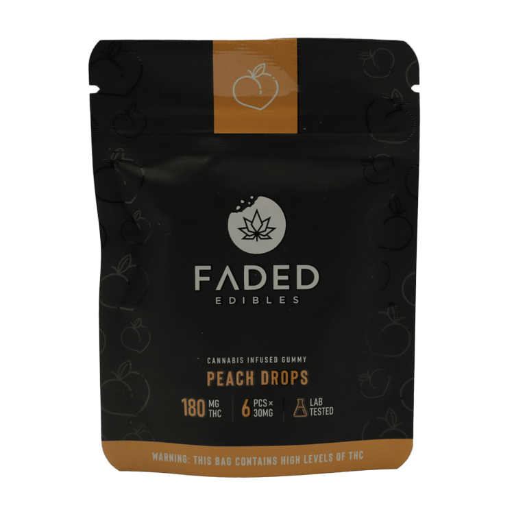 Faded Edibles – Peach Drops – 180mg | OG Extracts Canada Faded Edibles – Peach Drops – 180mg | OG Extracts Canada