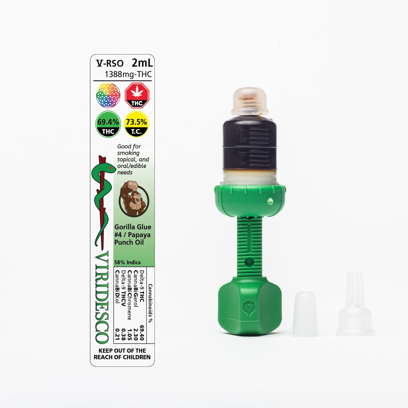 Viridesco – THC / RSO – Gorilla Punch – 2ml | OG Extracts Canada Viridesco – THC / RSO – Gorilla Punch – 2ml | OG Extracts Canada