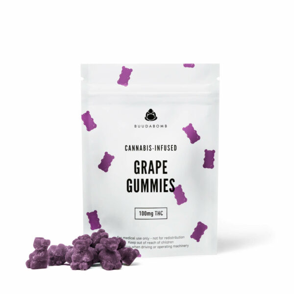 Buudabomb – Grape Gummies 100mg THC | OG Extracts Canada Buudabomb – Grape Gummies 100mg THC | OG Extracts Canada