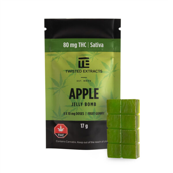 Twisted Extracts – Apple Jelly Bomb – Sativa – 80mg THC | OG Extracts Canada