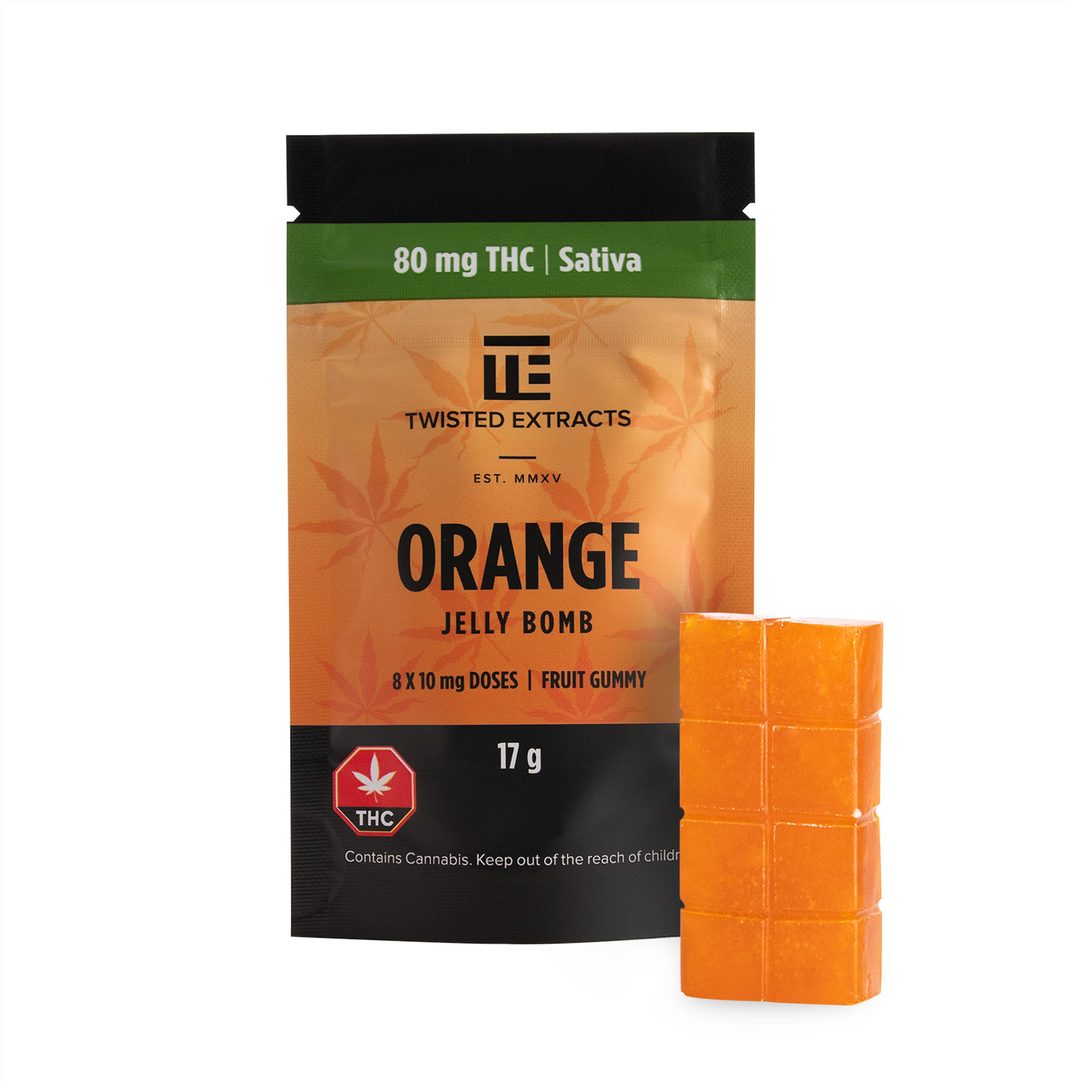 Twisted Extracts – Orange Jelly Bomb – Sativa – 80mg THC | OG Extracts Canada Twisted Extracts – Orange Jelly Bomb – Sativa – 80mg THC | OG Extracts Canada