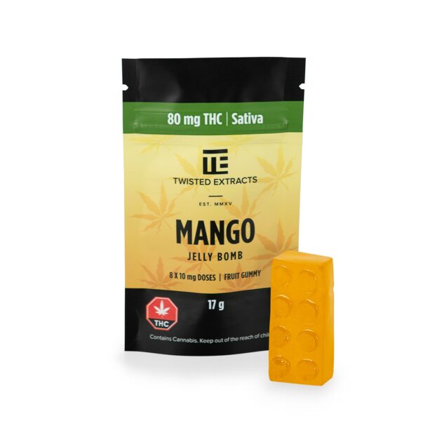 Twisted Extracts- Mango Jelly bomb – SATIVA – 80MG THC | OG Extracts Canada