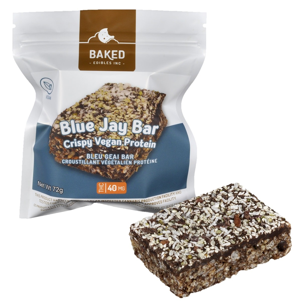 Baked Edibles – Crispy Vegan Blue Jay Bar 40mg THC | OG Extracts Canada Baked Edibles – Crispy Vegan Blue Jay Bar 40mg THC | OG Extracts Canada