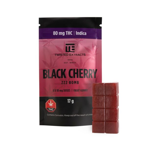 Twisted Extracts – Black Cherry – Zzz Bombs – 80mg THC | OG Extracts Canada