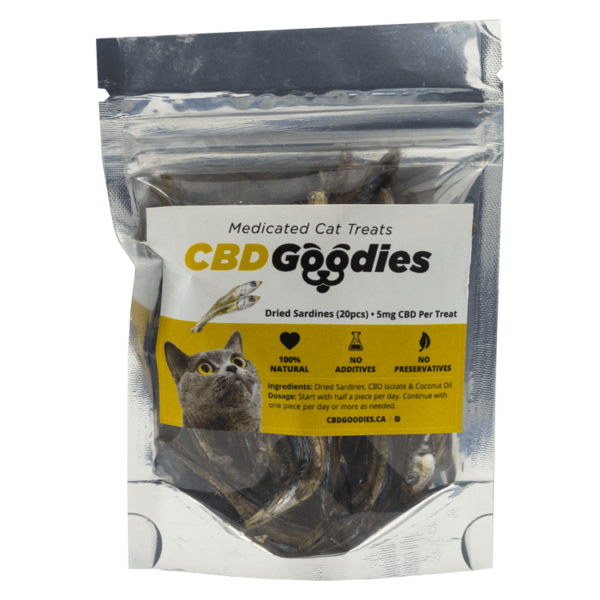 CBD Goodies – Medicated Cat Treats – Dried Sardines – 100mg CBD | OG Extracts Canada CBD Goodies – Medicated Cat Treats – Dried Sardines – 100mg CBD | OG Extracts Canada