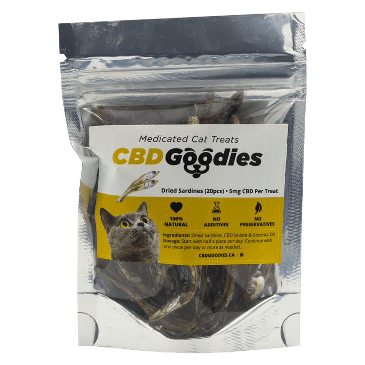 CBD Goodies – Medicated Cat Treats – Dried Sardines – 100mg CBD | OG Extracts Canada CBD Goodies – Medicated Cat Treats – Dried Sardines – 100mg CBD | OG Extracts Canada