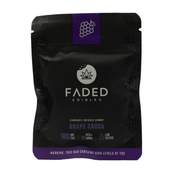 Faded Edibles – Grape Crush – 180mg | OG Extracts Canada Faded Edibles – Grape Crush – 180mg | OG Extracts Canada