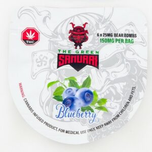 The Green Samurai – Blueberry Gummies – 150mg | OG Extracts Canada