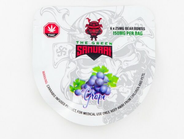 The Green Samurai – Grape Gummies – 150mg | OG Extracts Canada