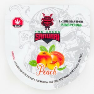 The Green Samurai – Peach Gummies – 150mg | OG Extracts Canada