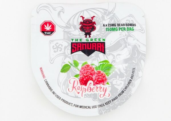 The Green Samurai – Raspberry Gummies – 150mg | OG Extracts Canada