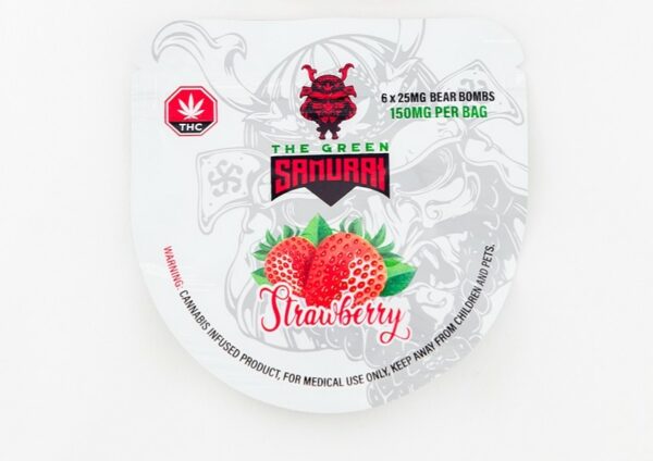 The Green Samurai – Strawberry Gummies – 150mg | OG Extracts Canada