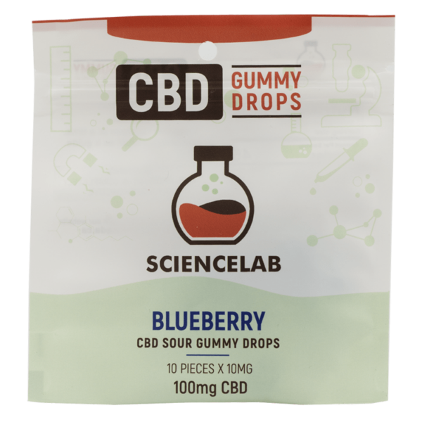 Sciencelab – CBD Sour Gummy Drops – Blueberry 100mg CBD | OG Extracts Canada