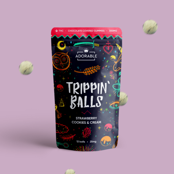 Adorable – Trippin’ Balls – Strawberry Cookies & Cream – 300mg | OG Extracts Canada