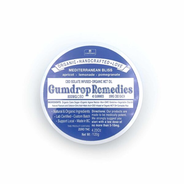 Gumdrop Remedies – Mediterranean Bliss Gummies – 800mg CBD | OG Extracts Canada