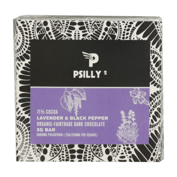 Psilly – Dark Chocolate Bar – Lavender & Black Pepper | OG Extracts Canada