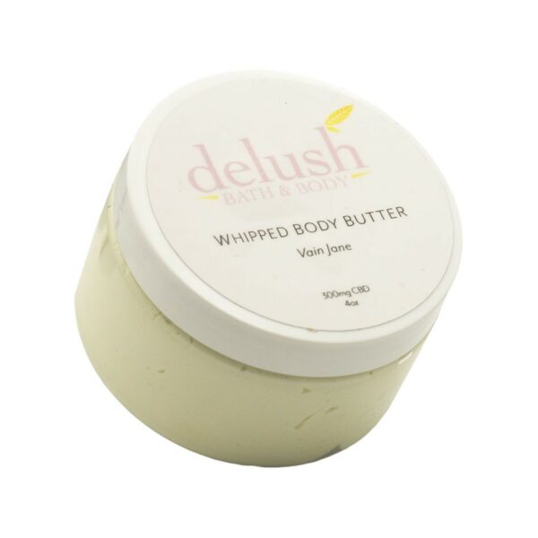 Delush Bath and Body – Whipped Body Butter – Vain Jane 300mg CBD | OG Extracts Canada Delush Bath and Body – Whipped Body Butter – Vain Jane 300mg CBD | OG Extracts Canada