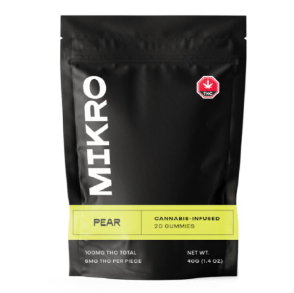 Mikro – THC Gummies – 100mg THC – Pear | OG Extracts Canada