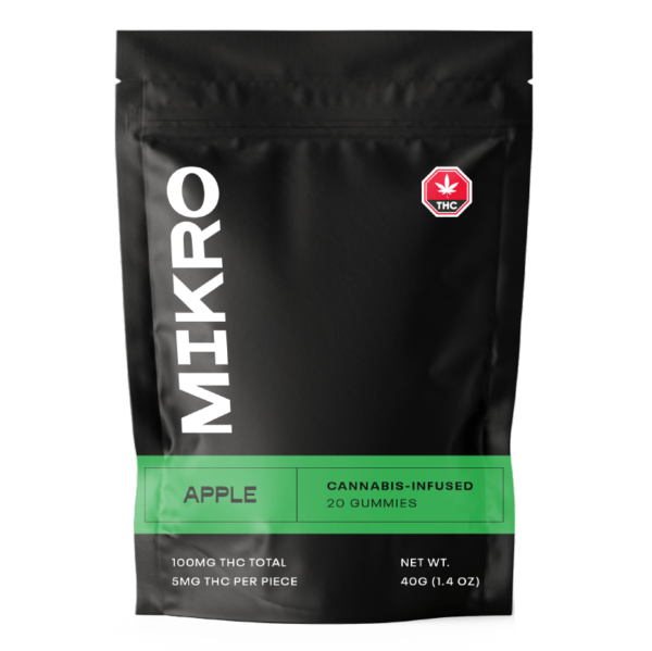 Mikro – THC Gummies – 100mg THC – Apple | OG Extracts Canada