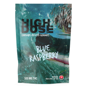 High Dose – cannabis Infused Gummies – Blue Raspberry – 1000mg/1500mg | OG Extracts Canada