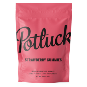 Potluck Extracts – Strawberry Gummies – 200mg THC | OG Extracts Canada