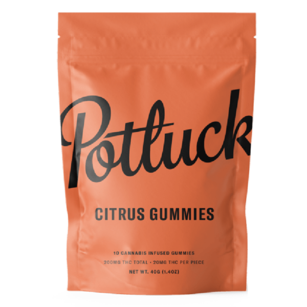 Potluck Extracts – Citrus Gummies – 200mg THC | OG Extracts Canada
