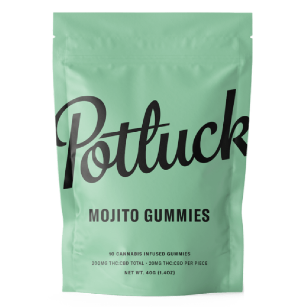 Potluck Extracts – Mojito Gummies (1:1) – 100mg THC / 100mg CBD | OG Extracts Canada