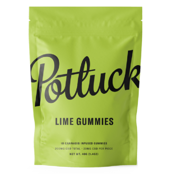 Potluck Extracts – Lime Gummies (CBD) – 200mg | OG Extracts Canada