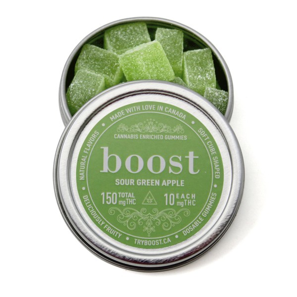 Boost – THC Sour Green Apple Gummies – 150mg | OG Extracts Canada Boost – THC Sour Green Apple Gummies – 150mg | OG Extracts Canada