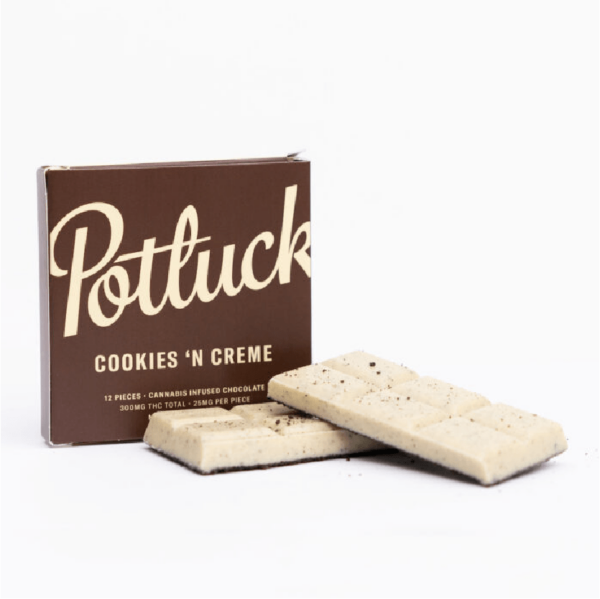 Potluck – Infused Chocolate – Cookies & Cream – 300mg THC | OG Extracts Canada