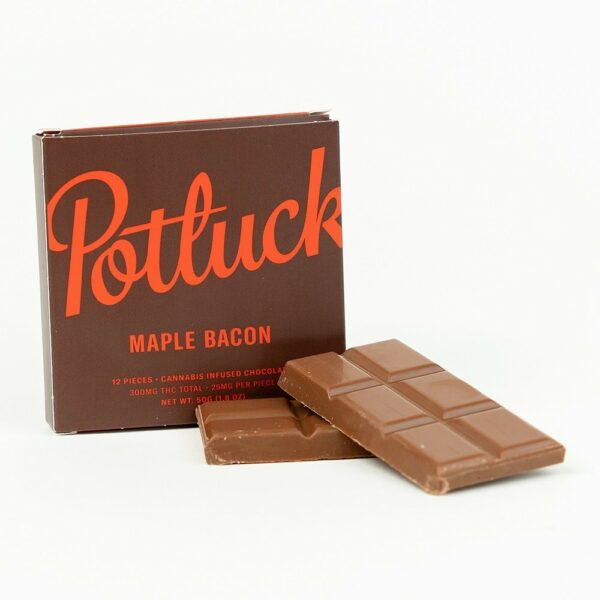 Potluck – Infused Chocolate – Maple Bacon – 300mg THC | OG Extracts Canada