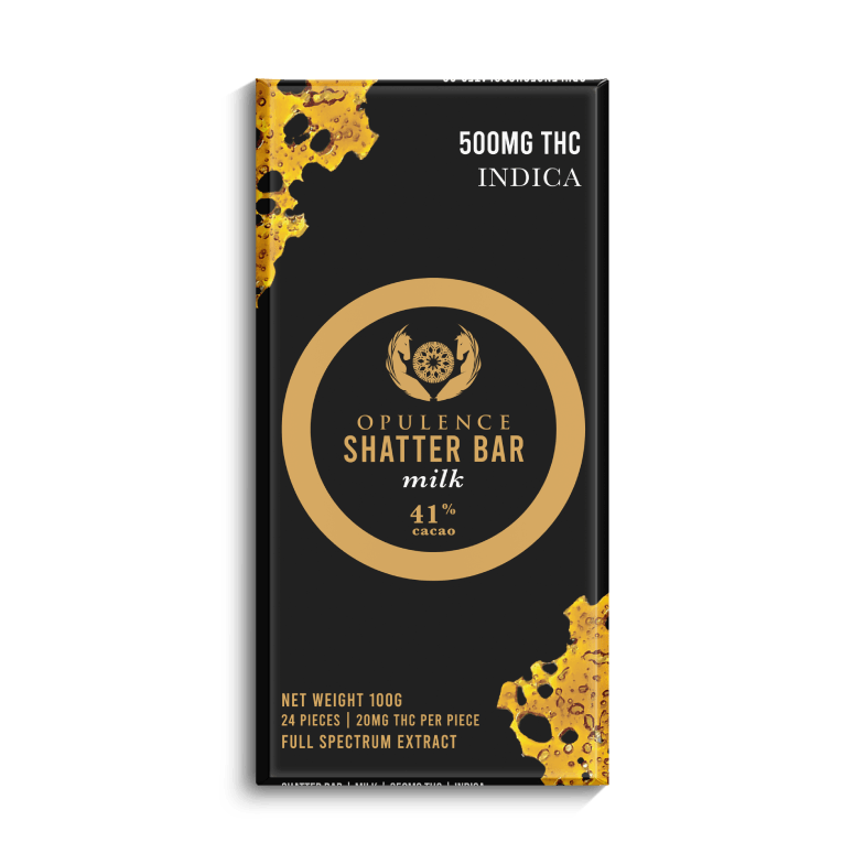 Opulence – Shatter Bar – Milk Chocolate Indica | OG Extracts Canada Opulence – Shatter Bar – Milk Chocolate Indica | OG Extracts Canada